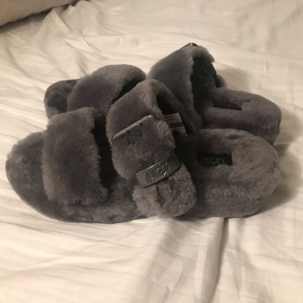 Grey UGG slippers